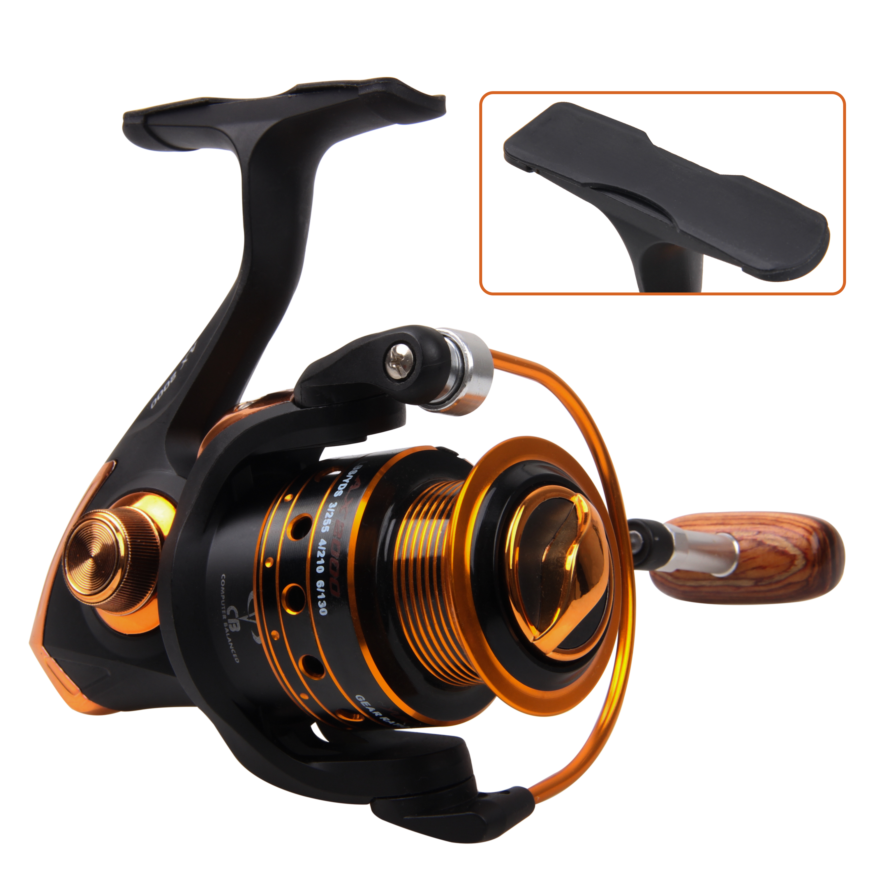 6pcs Black Rubber Fishing Reel – Trolling Reel Bewertung und Preis